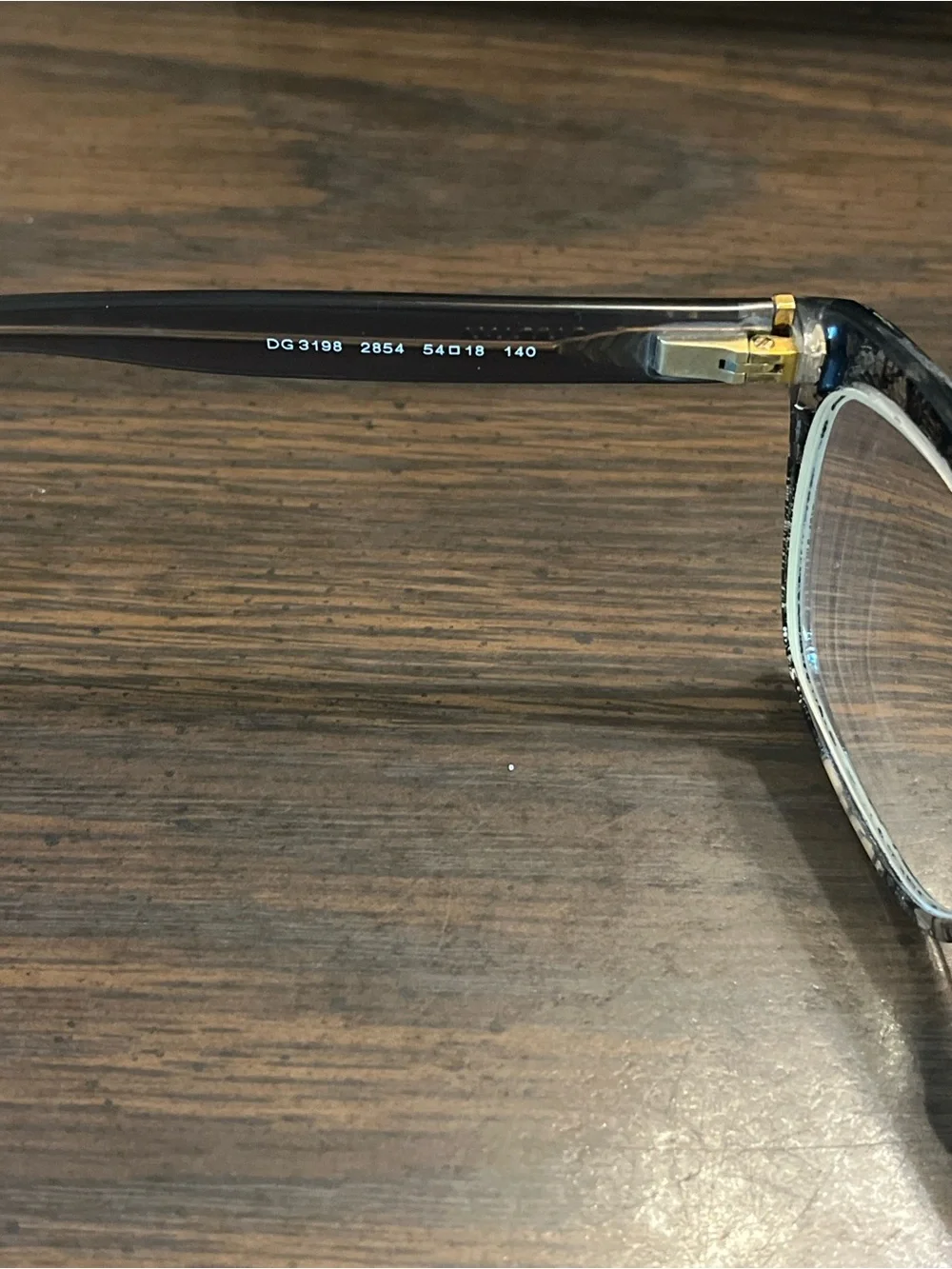 Dolce & Gabbana Black and Cream Patterned Cat-Eye Glasses